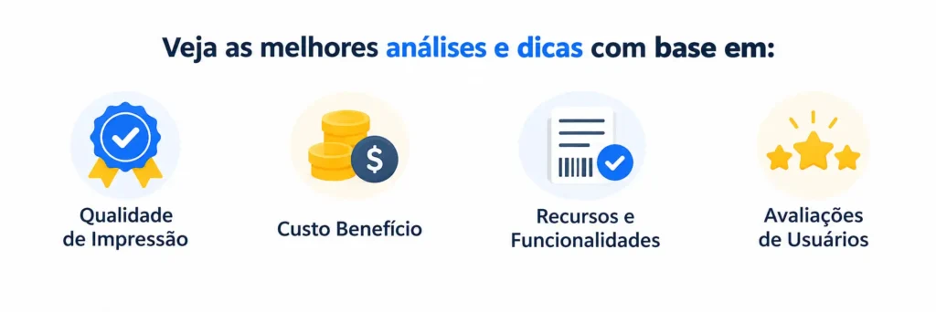 Critérios de qualidade, custo-benefício, recursos e avaliações para escolher impressoras térmicas